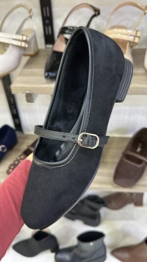 Ballerina Evans Negro Suede