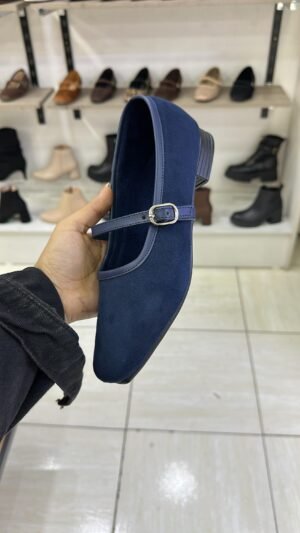 Ballerina Eva Azúl Suede - 37