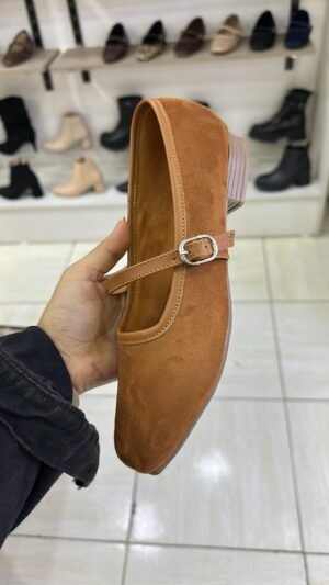 Ballerina Eva Camel Suede