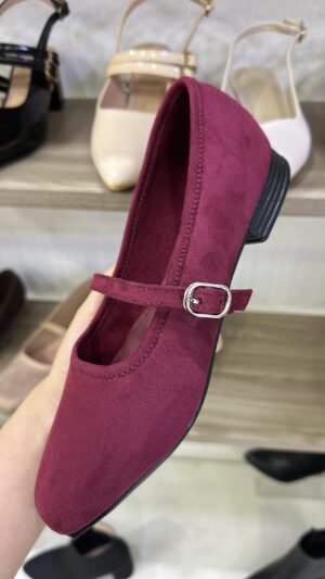 Ballerina Eva Vino Suede