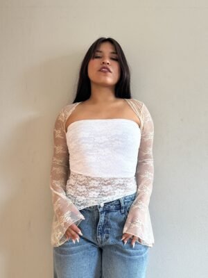 Manguitas Encaje Crema