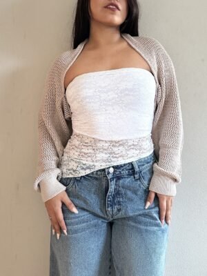 Manguitas Luana  Beige Oscuro