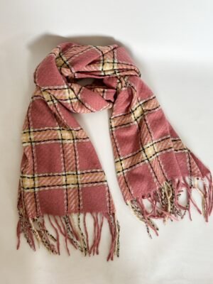 Pashmina Cuadros Rosa