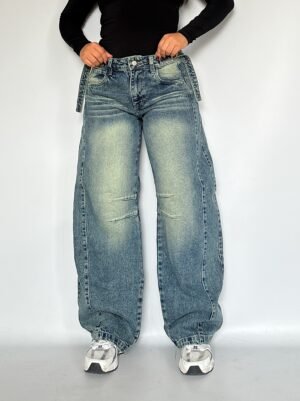 Barrel Jeans Regulador Verdoso