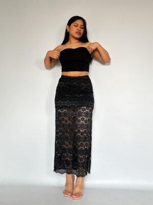Falda Encaje Negro