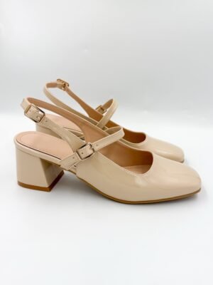 Estiletos Jolie Beige Charol