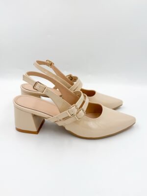Estiletos Gwen Beige Charol