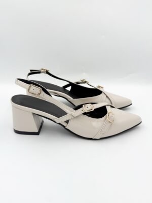 Estiletos Ruby Hueso Charol - NG