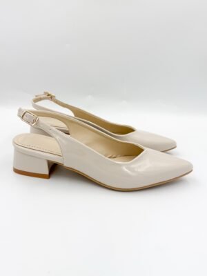 Estiletos Merliz Hueso Charol