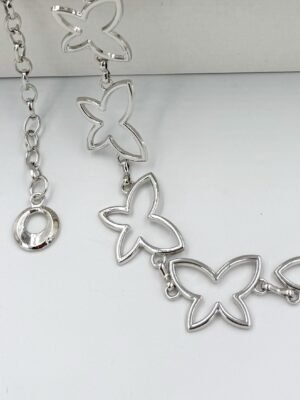 Correa de Cadenas Plateado Butterfly