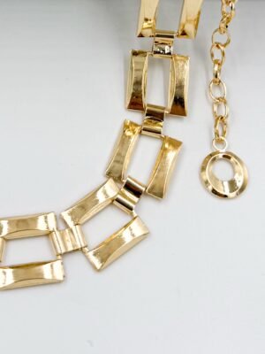 Correa de Cadenas Dorado Rectángulo