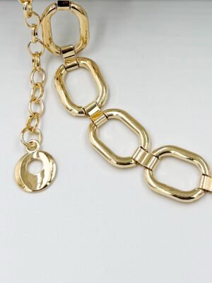 Correa de Cadenas Dorado Óvalos