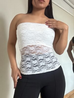 Top Encaje Lina Perla