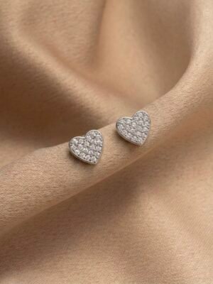 Arete Corazón con Piedras