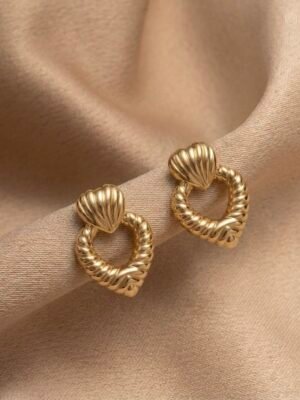 Arete Chunky Doble Corazón
