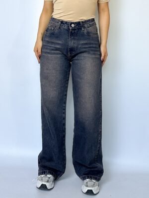 Wide Leg Jeans Tiro Alto Madera - 30