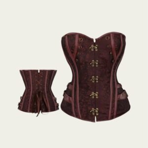 Corset Victoriano Marrón Broches