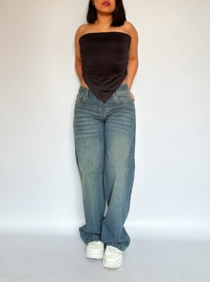Wide Leg Low Rise Verdoso