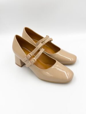 Estiletos Paula Beige Charol