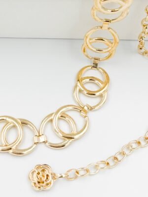 Correa de Cadenas Dorado Doble Aros