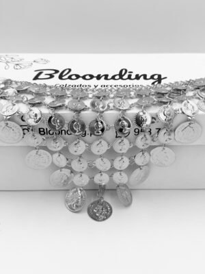 Correa de Cadenas Shakira 3 Tiempos Caritas Plateado