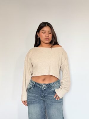Chompa Crop Wafer Beige