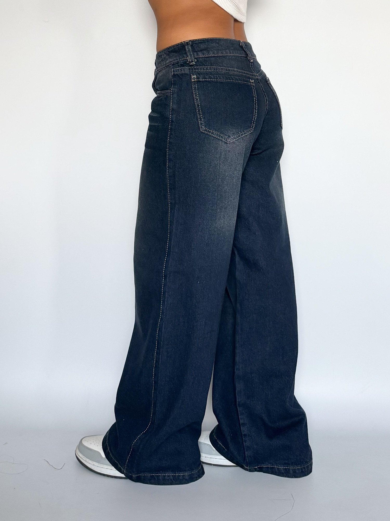 Wide Leg Jeans Azul