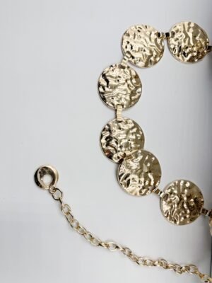 Correa de Cadenas Circular Texturizado Dorado