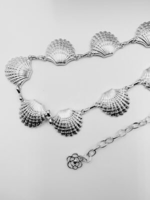 Correa de Cadenas Conchas Marinas Plateado