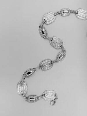 Correa de Cadenas Chic Asimétrico Plateado