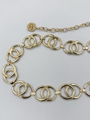Correa de Cadenas Doble Aros Dorado