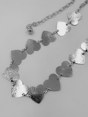 Correa de Cadenas Corazón R. Plateado