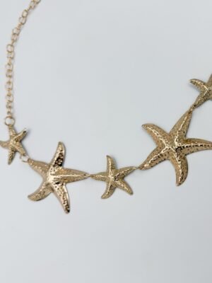 Correa de Cadenas Estrella Asimétrica Dorada