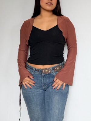 Manguitas Alessa Marrón