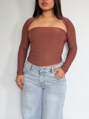 Manguitas Elena Marrón