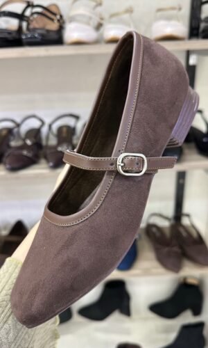 Ballerina Evans Marron Suede Clásico