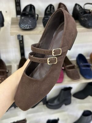 Ballerina Kim Marrón Suede