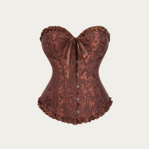 Corset Victoriano Marrón Broche
